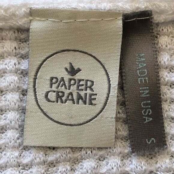 Paper Crane White Sheer Knit High Low Cropped Top - Picture 5 of 5